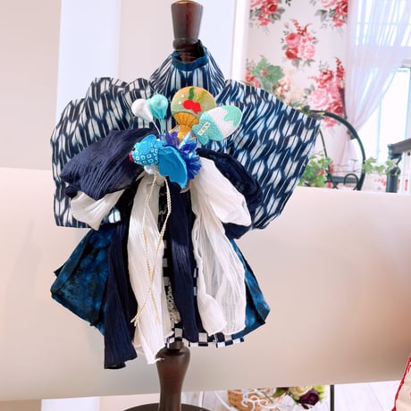 サンプル❤矢絣浴衣　胴34　丈24