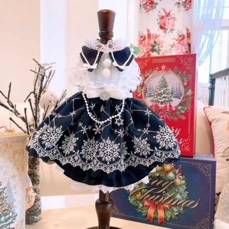 クリスマス❤ネイビー雪の結晶クリスマス＾＾