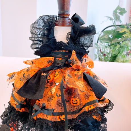 サンプル❤オレンジパンプキンハロウインワンピ　　胴33　　丈24