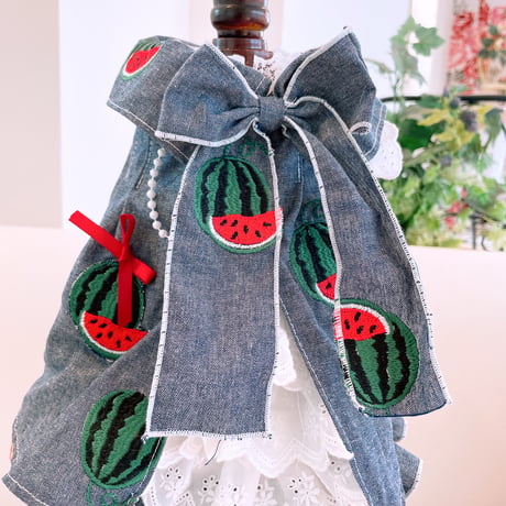 サンプル❤ふんわりスイカワンピ{ネイビー｝　　胴36　丈24