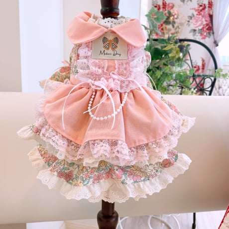 サンプル❤フラワーガーデンワンピ｛ピンク｝　胴34　丈26