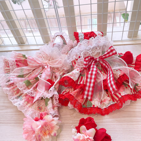 現品夏ワンピ❤和柄フラワーワンピ