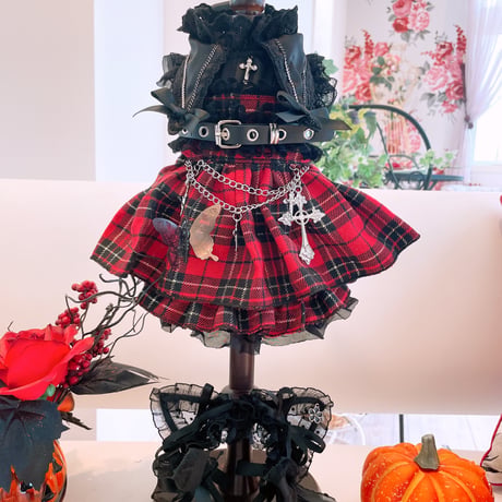 ゴシックチェックハロウインワンピ＾＾