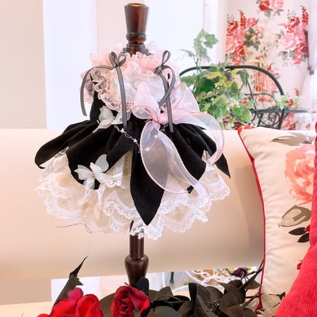 サンプル❤ピンクジャガードハロウインワンピ 　胴35　丈25