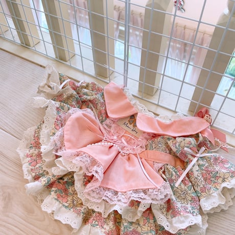 サンプル❤フラワーガーデンワンピ｛ピンク｝　胴34　丈26
