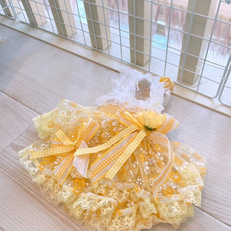 サンプル❤サマーフラワーワンピ　胴30　丈24