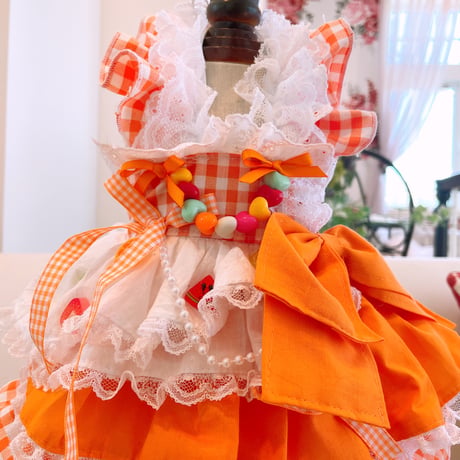 サンプル❤サマーオレンジワンピ　胴31　丈23