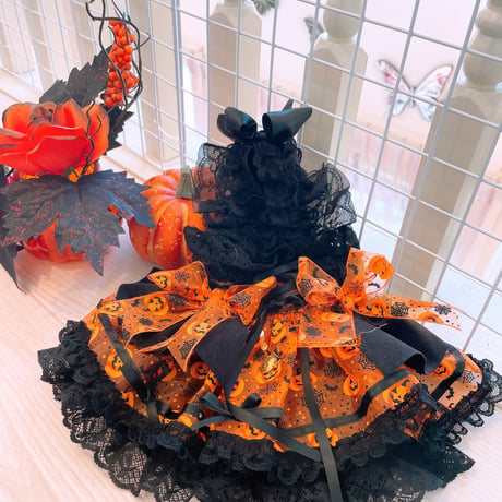 オレンジパンプキンハロウインワンピ＾＾