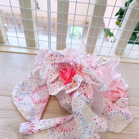 サンプル❤花火浴衣ワンピ 　胴36　丈26