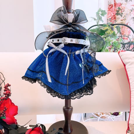 サンプルスターダストブルーハロウインワンピ　　胴32　丈25