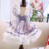 サンプル❤サマーベアーワンピ｛パープル｝　胴33　丈24
