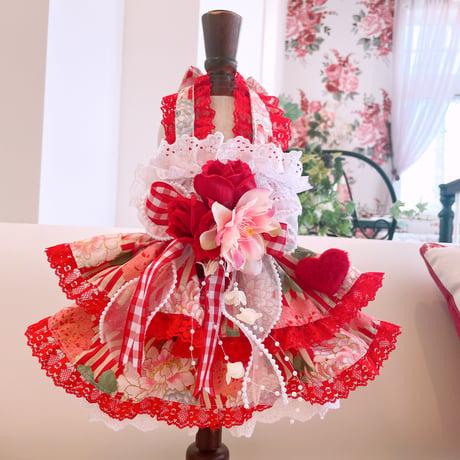 現品夏ワンピ❤和柄フラワーワンピ