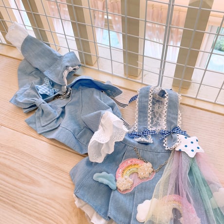 サンプル❤そら色ダンガリーJK&ワンピのセット　胴33　丈24