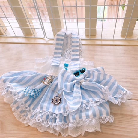 現品夏ワンピ❤サマーストライプワンピ