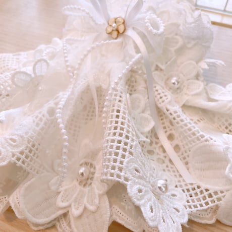 サンプル❤ホワイトフラワーガーデンワンピ　胴33　丈23