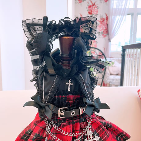 ゴシックチェックハロウインワンピ＾＾