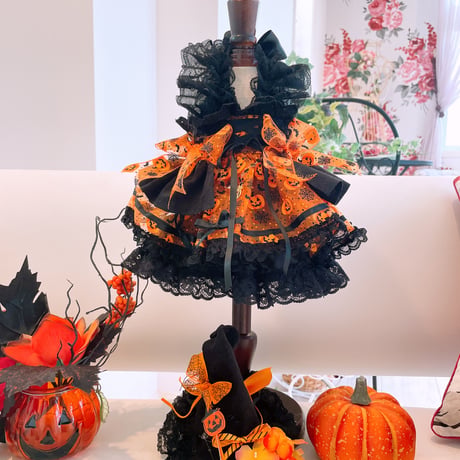 オレンジパンプキンハロウインワンピ＾＾