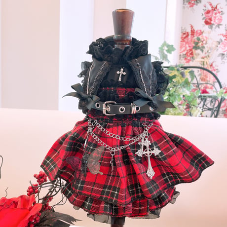 ゴシックチェックハロウインワンピ＾＾