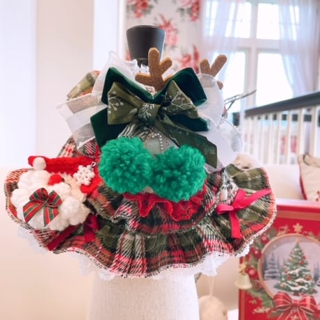 クリスマス❤クリスマスチェックケープ＾＾