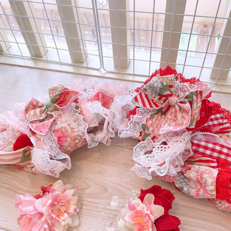 現品夏ワンピ❤和柄フラワーワンピ