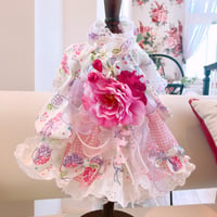 現品浴衣ワンピ❤紫陽花浴衣ワンピ　胴40　丈30