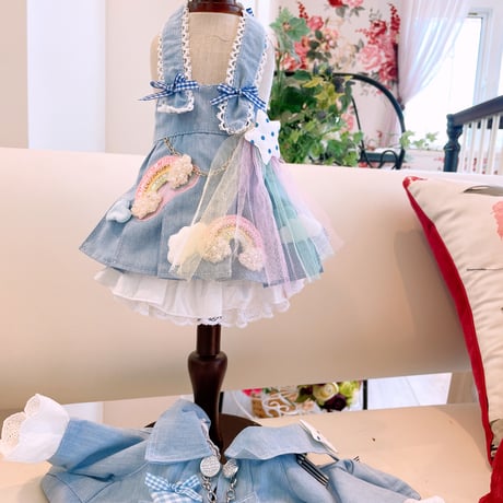 サンプル❤そら色ダンガリーJK&ワンピのセット　胴33　丈24