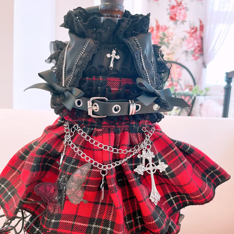 ゴシックチェックハロウインワンピ＾＾