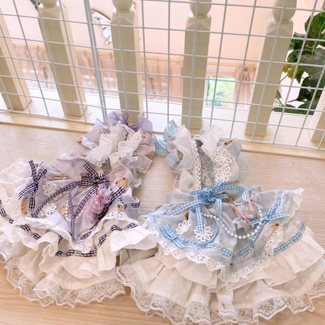 サンプル❤サマーベアーワンピ｛サックス｝　胴32　丈23