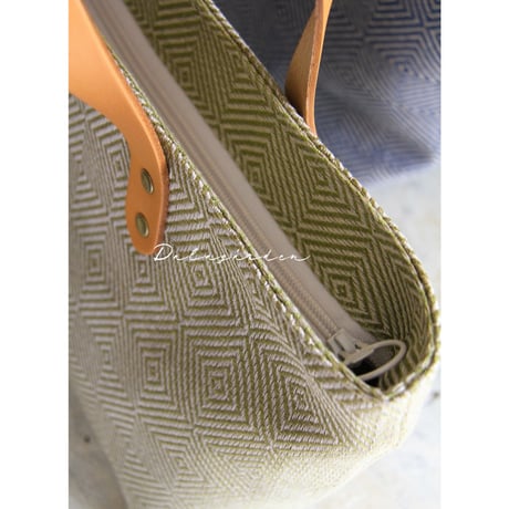 VL-06  stenkastbag  rutigstrandråg  モスグリーン