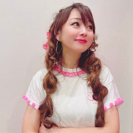 渡辺美奈代オリジナル『GOOD DAY!!』Tシャツ　ホワイト×ピンク