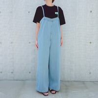 センタープレスデニムサロペット