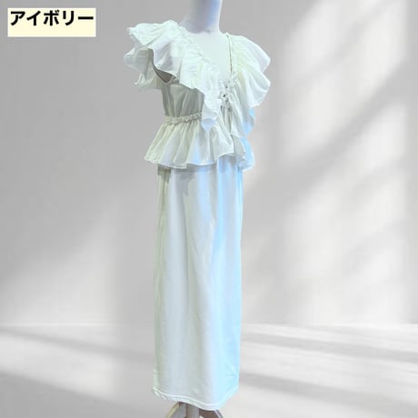 マルチWAYフリルスウェットワンピース