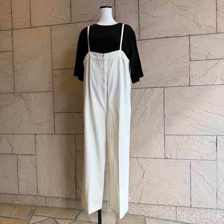 センタープレスデニムサロペット