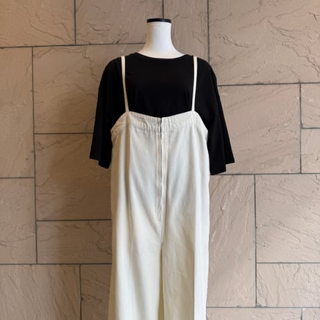 センタープレスデニムサロペット