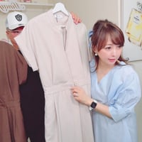 リネンライクカシュクールオールインワン