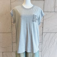 【汗染み防止】レタリング刺繍フレンチスリーブTシャツ