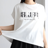 フラワーモチーフロゴTシャツ