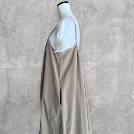 裾バルーンバックギャザーキャミワンピース