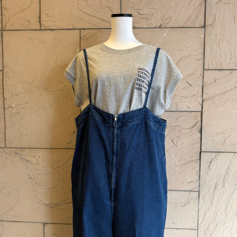センタープレスデニムサロペット | Minayo Select