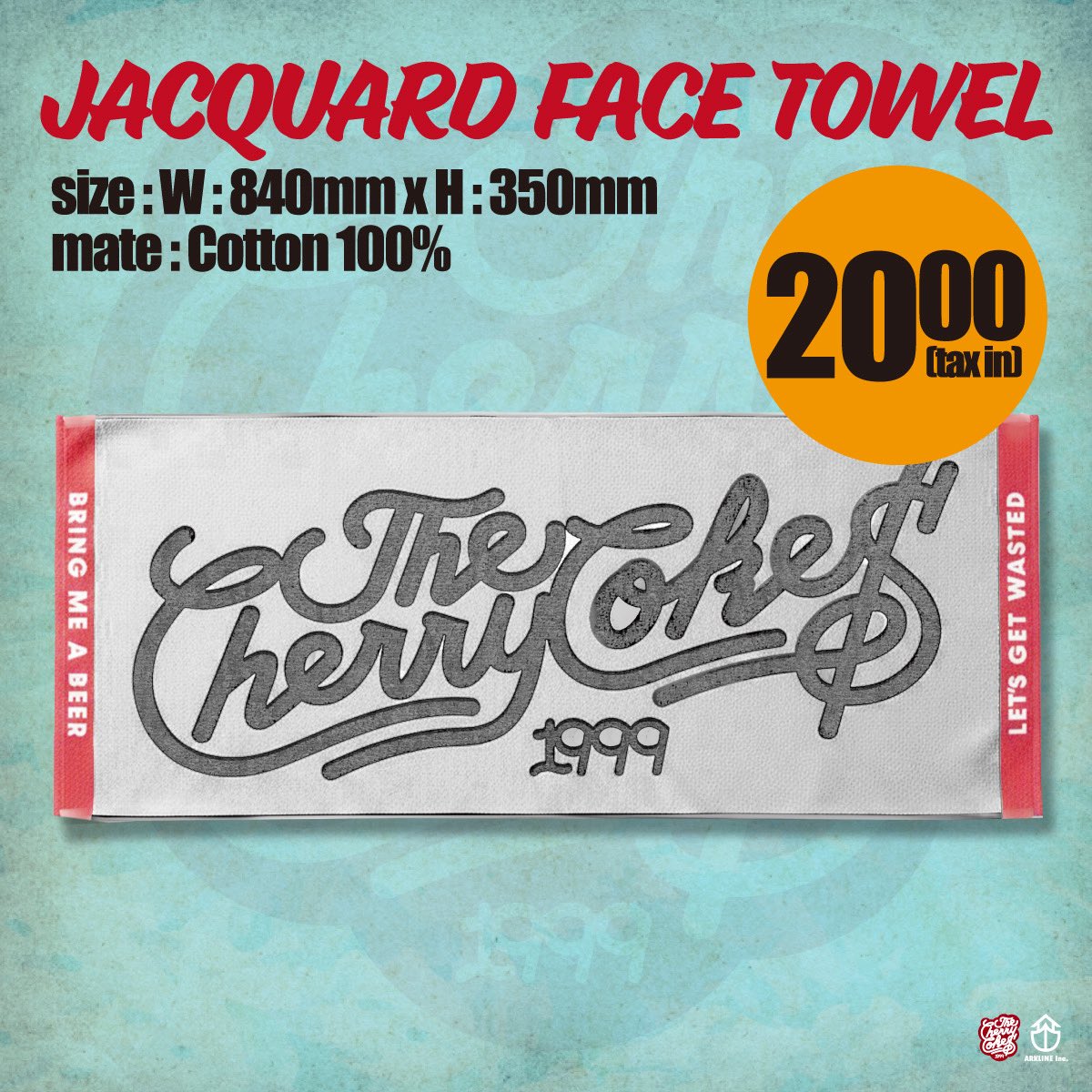 JACQUARD FACE TOWEL | THE CHERRY COKE$ ONLINE SHOP