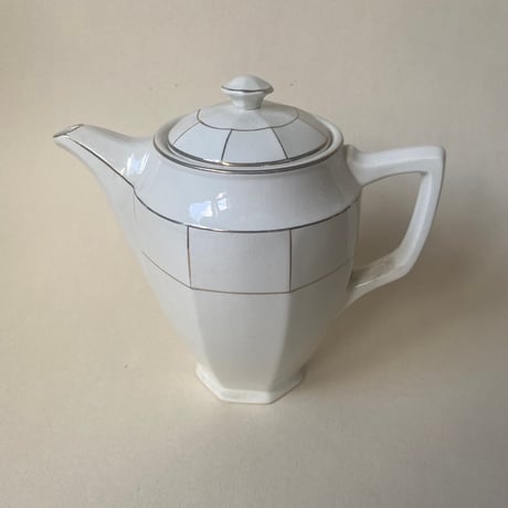 1920年代　サルグミンヌ　サーヴィス・ド・テ　白い陶器とゴールドのライン　15点セット