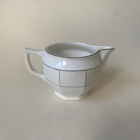 1920年代　サルグミンヌ　サーヴィス・ド・テ　白い陶器とゴールドのライン　15点セット