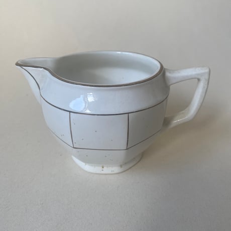1920年代　サルグミンヌ　サーヴィス・ド・テ　白い陶器とゴールドのライン　15点セット