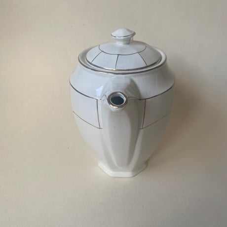 1920年代　サルグミンヌ　サーヴィス・ド・テ　白い陶器とゴールドのライン　15点セット