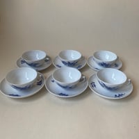1939年　ロイヤル・コペンハーゲン　ブルー・フルール　カップ&ソーサー　6客セット