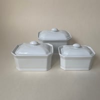 20世紀後半　アピリコ　テリーヌ　オクトゴナル　白磁　3点セット