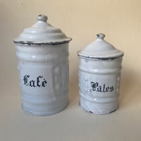 20世紀前半　ボワッタジゴーニュ　トール・エマイエ　白　カフェとパット　2点セット