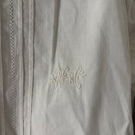 1900年　ブルウズ　コットン100% ピンタックとアジュレ