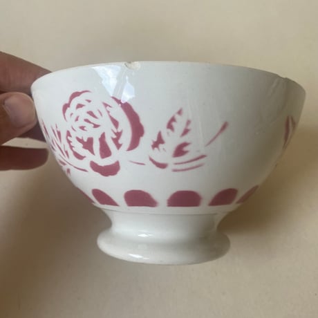 1970年代　サルグミンヌ　カフェ・オ・レボウル　薔薇柄　ルージュ　2点セット