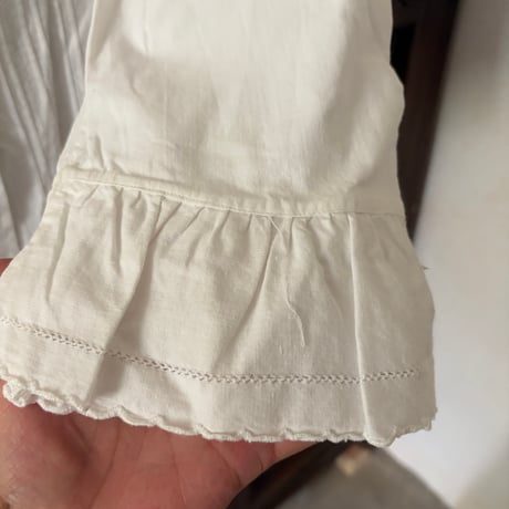 1900年　ブルウズ　コットン100% ピンタックとアジュレ